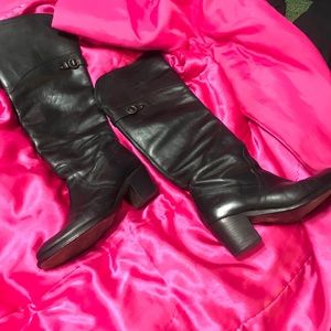 Frye Tall Boots with heel back buckle size 7.5B